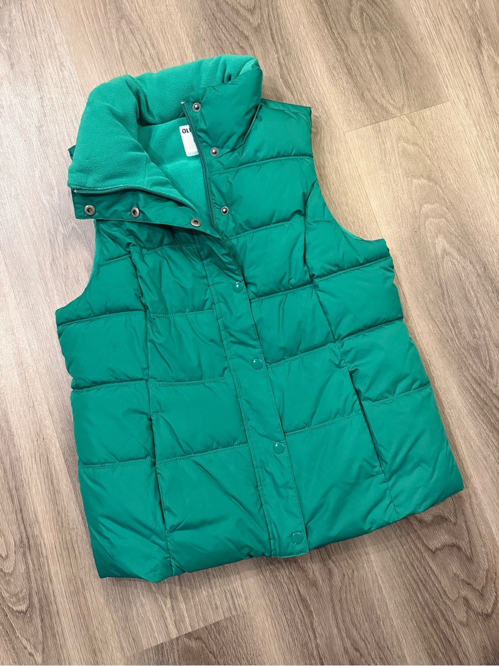Old Navy Teal Green Quilted Puffer Vest